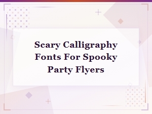 Spooky Handwritten Fonts for Chilling Party Flyers